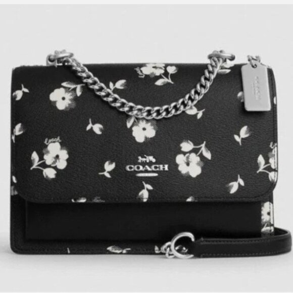Black/White Floral Coach Klare Crossbody - Picture 1 of 11